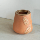 Frangipani terracotta vase- medium
